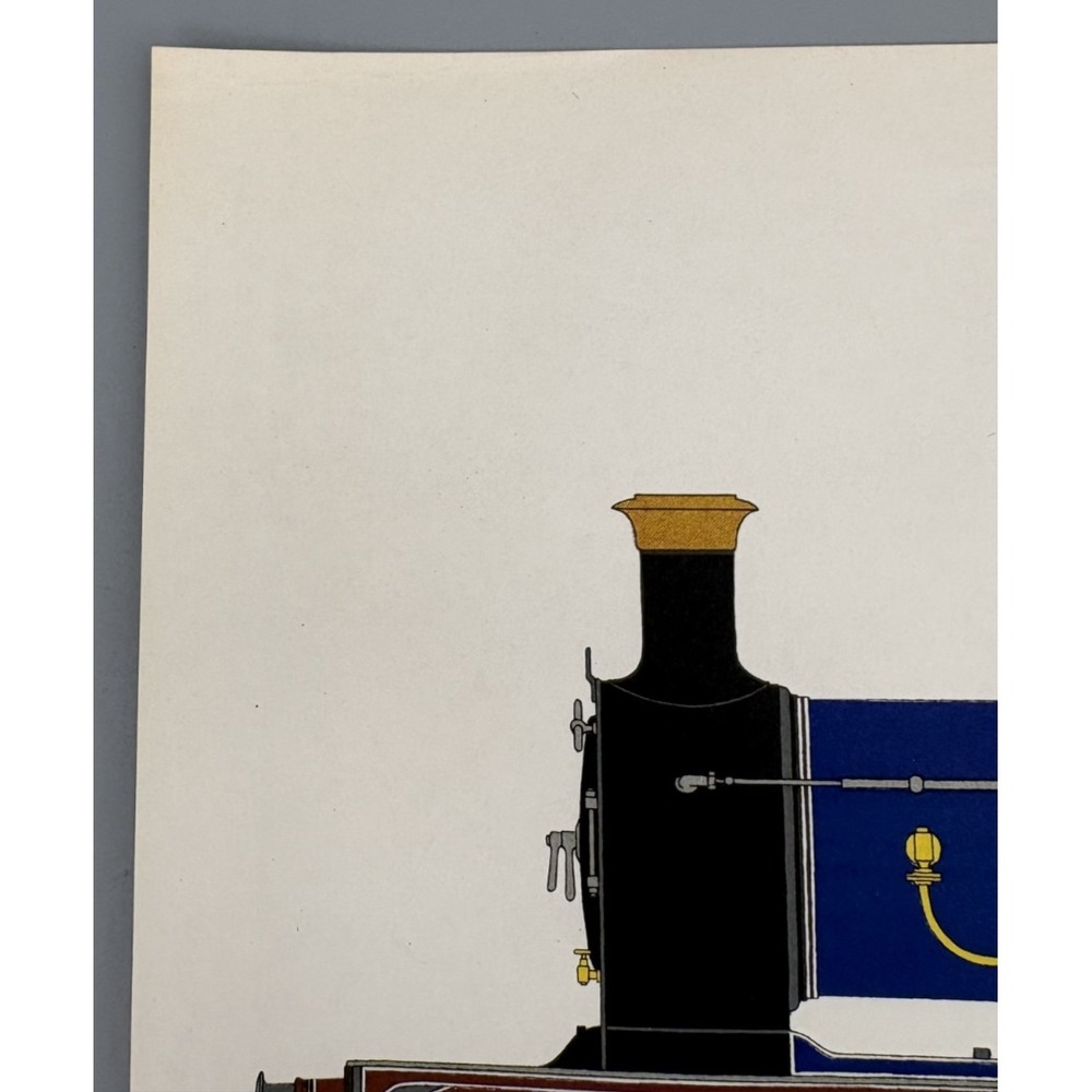 Caledonian Railway No. 123 Railroad Train Art Print‎ Lithograph 10" x 17.2" - Picture 5 of 8